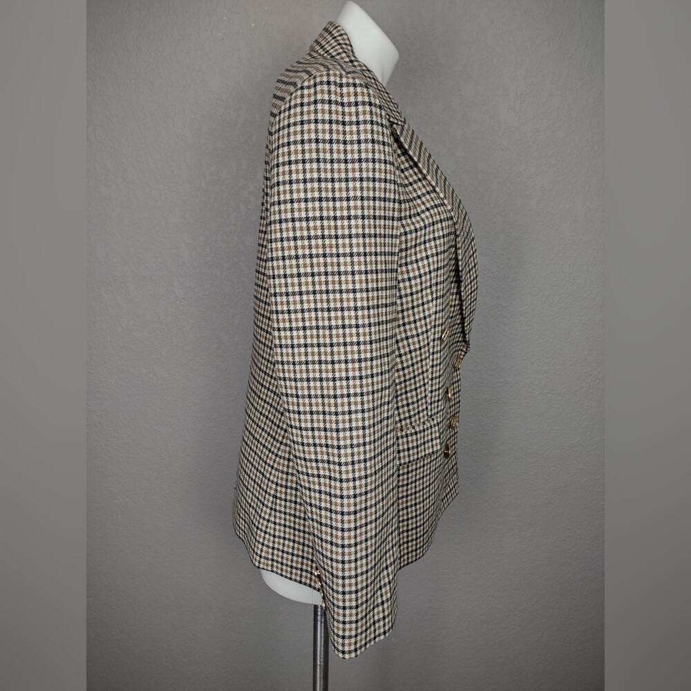 J. Crew Brynn Double Breasted Blazer Jacket in Plaid Italian Wool Blend size 10 - Picture 4 of 16